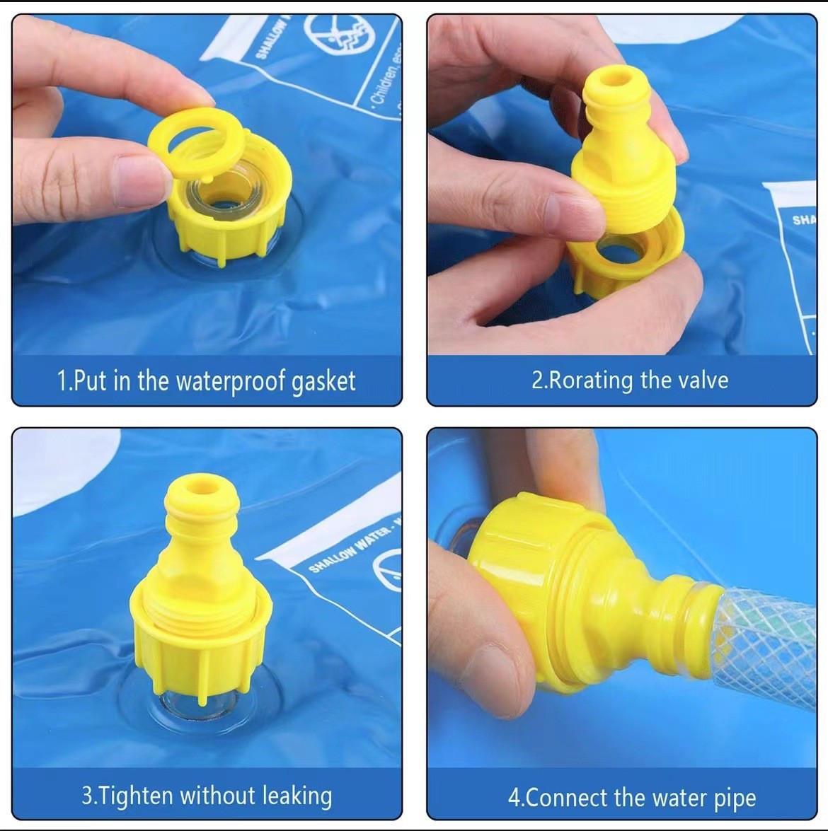 Portable Outdoor 1M Thickened Splash Pad for Pets & Kids - Summer Cooling Fountain for Backyard & Garden - Image 4