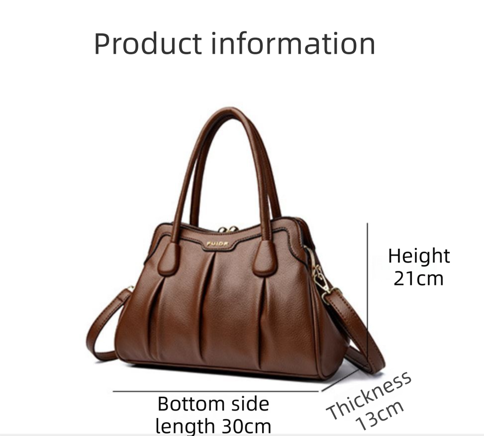 Green Women's Premium Wear-Resistant Leather Shoulder Bag - Vintage Frame Kiss-Lock Handbag & Crossbody Satchel - Image 2