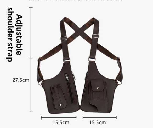 Pink Multi-functional Expandable Men's Tactical Chest Rig Bag - Waterproof & Lightweight Retro Underarm Pack - Image 5