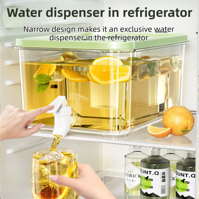 5L Compact Fridge-Ready Cold Drink Dispenser with Spigot, Timer and Infuser Filter - Food-Grade PP & Heat Resistant Fruit Tea Tank - Image 3