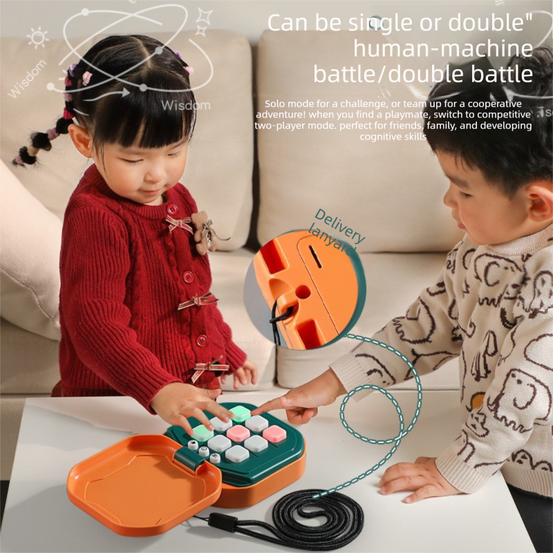 2 Pack Pink AI Tic-Tac-Toe Handheld Game Electronic Logic Training Machine with 9 Game Modes and Light-up Buttons for Kids Age 3+ Australian Home Travel - Image 2