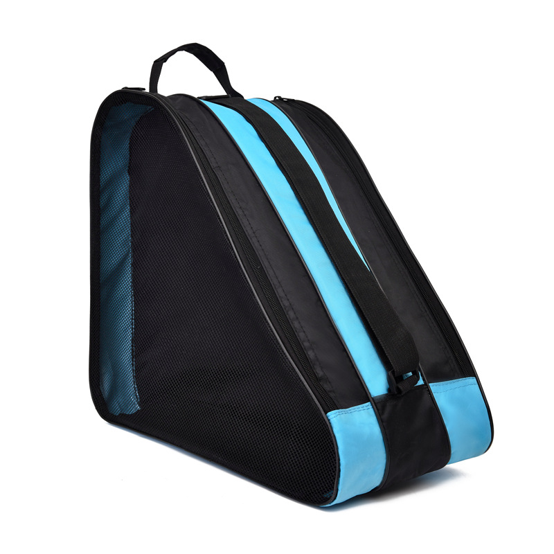 Peacock blue 3-Compartment Roller Skate Bag Breathable Mesh Ice Skate Carrier with Adjustable Shoulder Strap for Kids and Adults Australian Sports Accessories - Image 1
