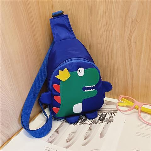 Blue Kids Cartoon Dinosaur Chest Bag Cute Lightweight Nylon Crossbody Shoulder Pack for Toddlers Outings and Travel New Arrival Gift - Image 1