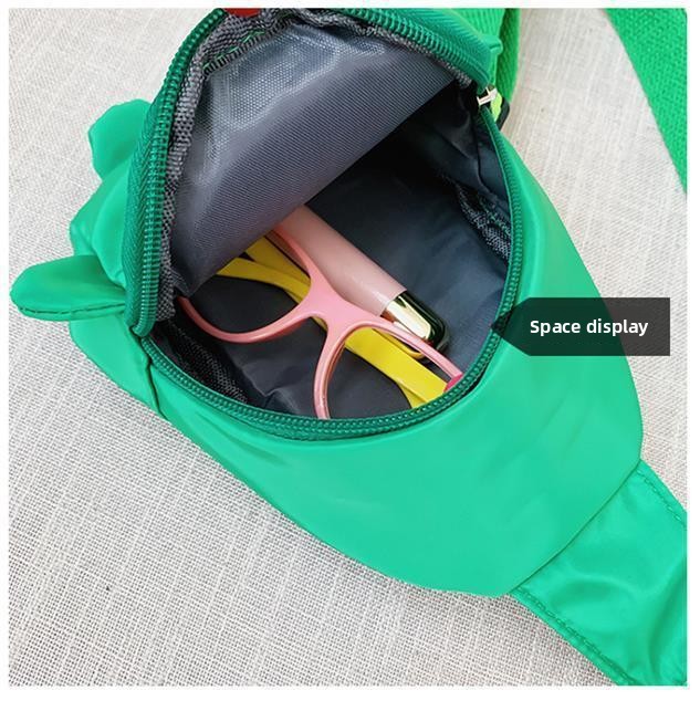 Pink Kids Cartoon Dinosaur Chest Bag Cute Lightweight Nylon Crossbody Shoulder Pack for Toddlers Outings and Travel New Arrival Gift - Image 3