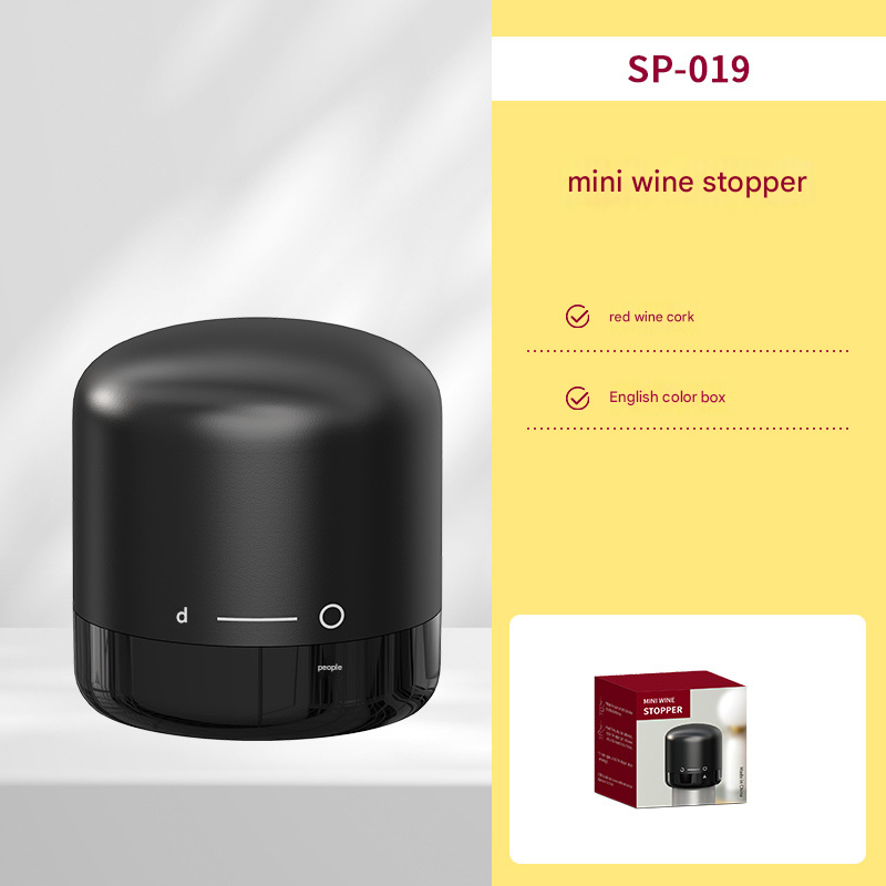 2-PCS Mini Red Wine Stopper Leak Proof Food Grade Silicone Vacuum Seal Reusable Wine Bottle Cap for Freshness Preservation Australian Home Use Black - Image 1