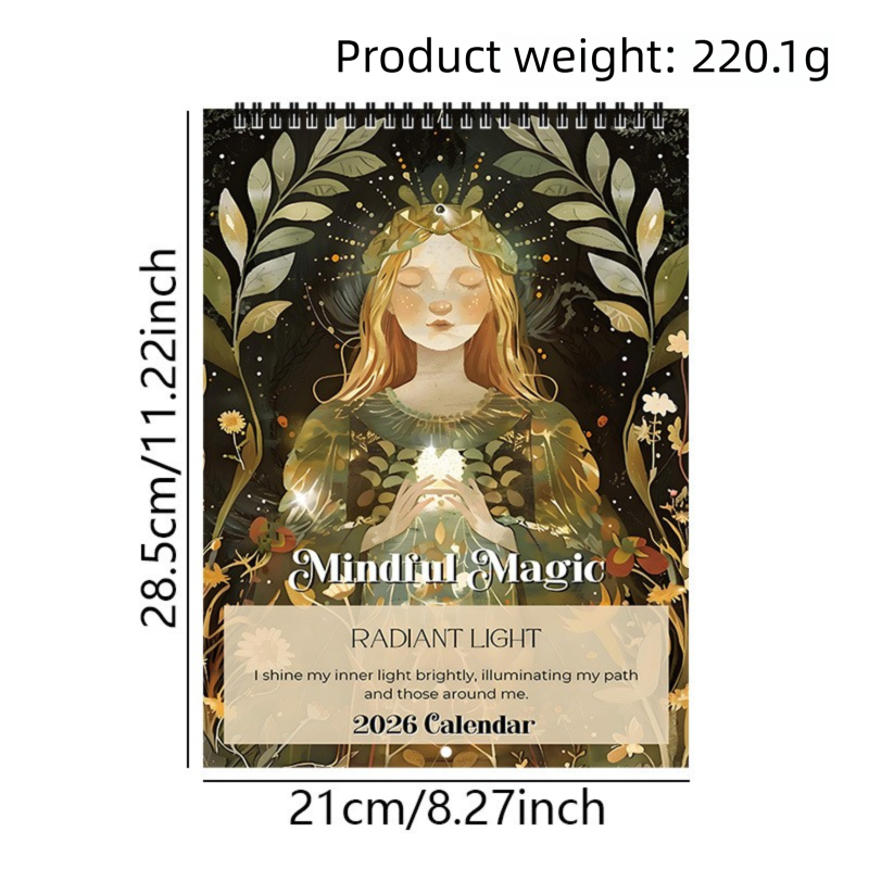 Mindfulness Magic 2026 Wall Calendar 28.5 x 21 cm – Funny and Inspirational Designs for Home, Office, or Gift in Australia - Image 1