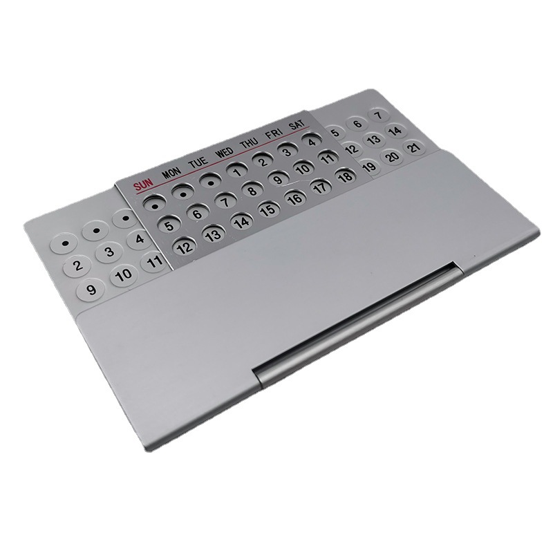 2-PCS Ultra-Thin Metal Desk Calendar – Durable Aluminum Perpetual Calendar for Office or Home Use in Australia - Image 1