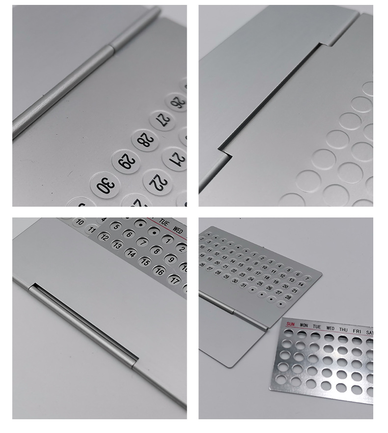 2-PCS Ultra-Thin Metal Desk Calendar – Durable Aluminum Perpetual Calendar for Office or Home Use in Australia - Image 5
