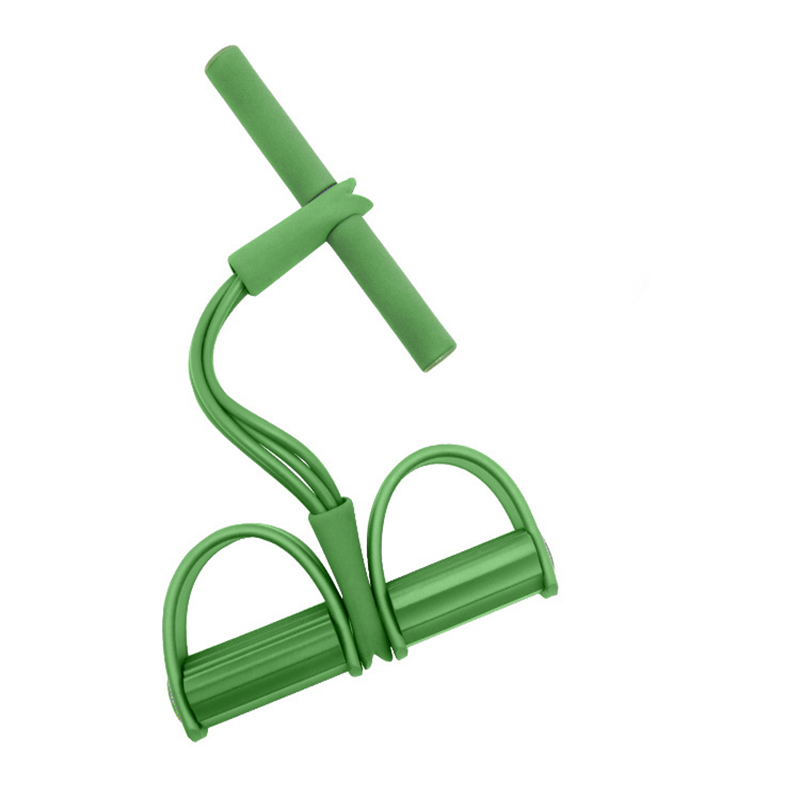 Green Home Multi-Function Foot Pedal Resistance Trainer – 4-Strand Elastic Pull Rope for Abdominal Exercise, Sit-Up Assistance, and Full-Body Fitness (Unisex) - Image 1