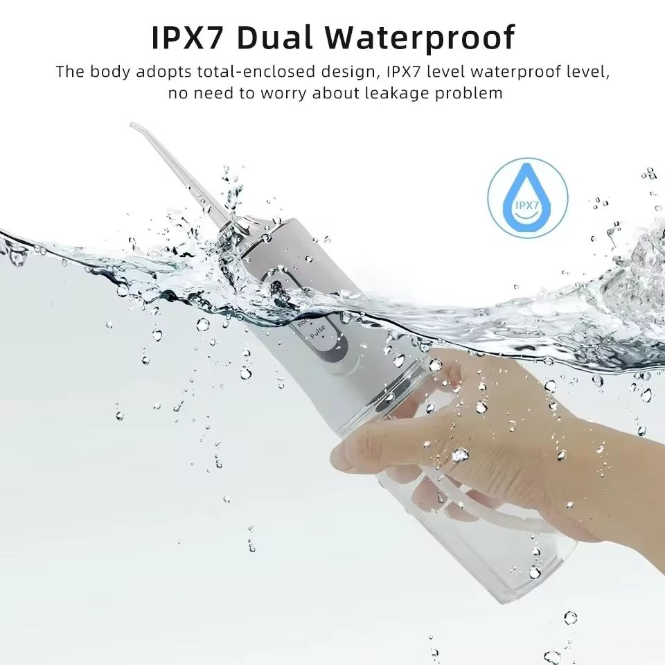 Green Portable Water Flosser Oral Irrigator with 230ml Tank and 3 Modes Rechargeable IPX7 Waterproof Teeth Cleaner for Australian Home and Travel Use - Image 3