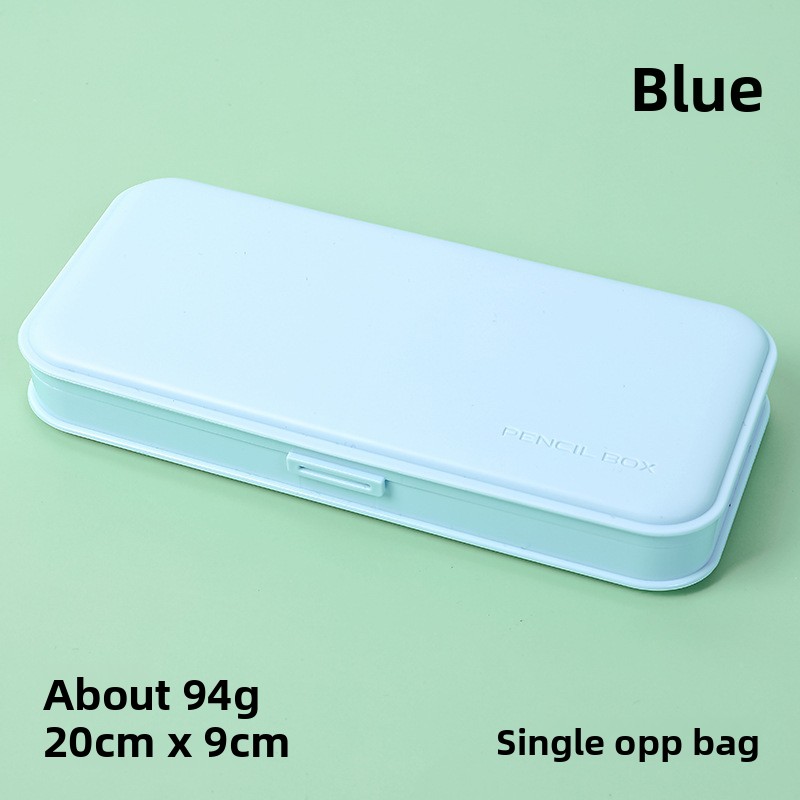 3-Pack Blue Macaron Color Pencil Case with Multi-Compartment Storage Waterproof PP Stationery Organizer for Australian Students School Essentials - Image 1