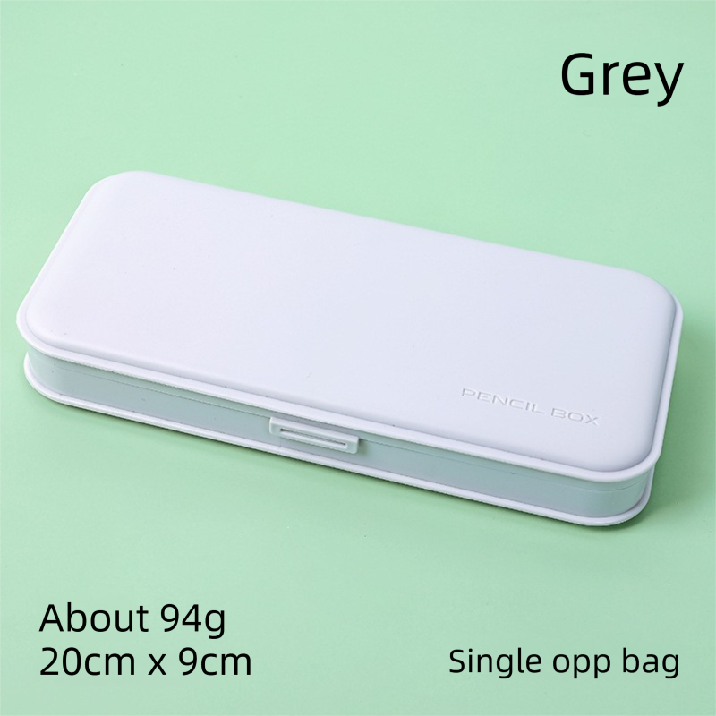 3-Pack Grey Macaron Color Pencil Case with Multi-Compartment Storage Waterproof PP Stationery Organizer for Australian Students School Essentials - Image 1