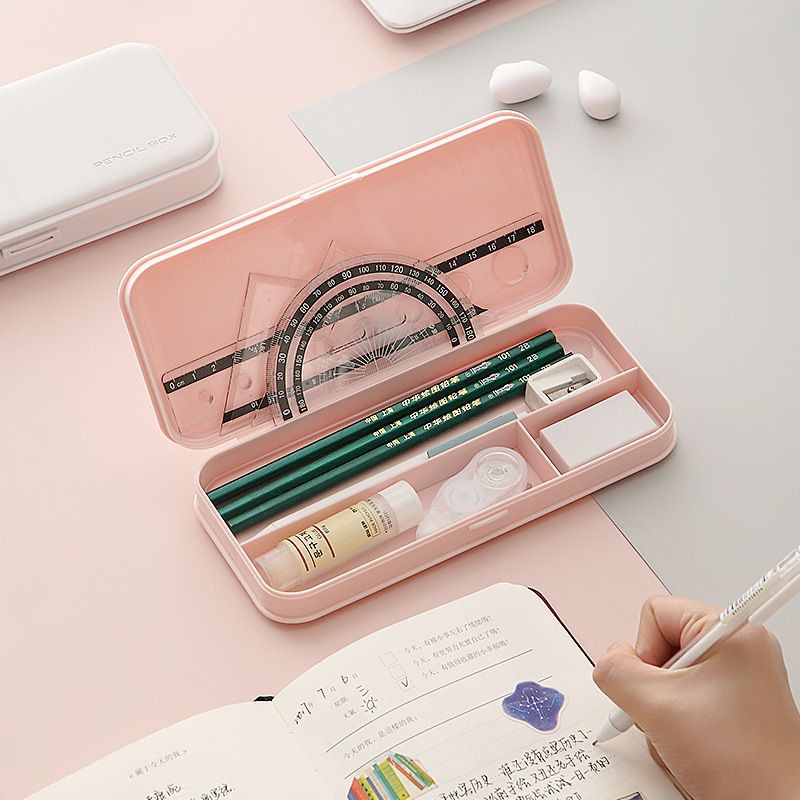 3-Pack Grey Macaron Color Pencil Case with Multi-Compartment Storage Waterproof PP Stationery Organizer for Australian Students School Essentials - Image 4