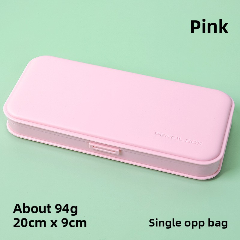 3-Pack Pink Macaron Color Pencil Case with Multi-Compartment Storage Waterproof PP Stationery Organizer for Australian Students School Essentials - Image 1