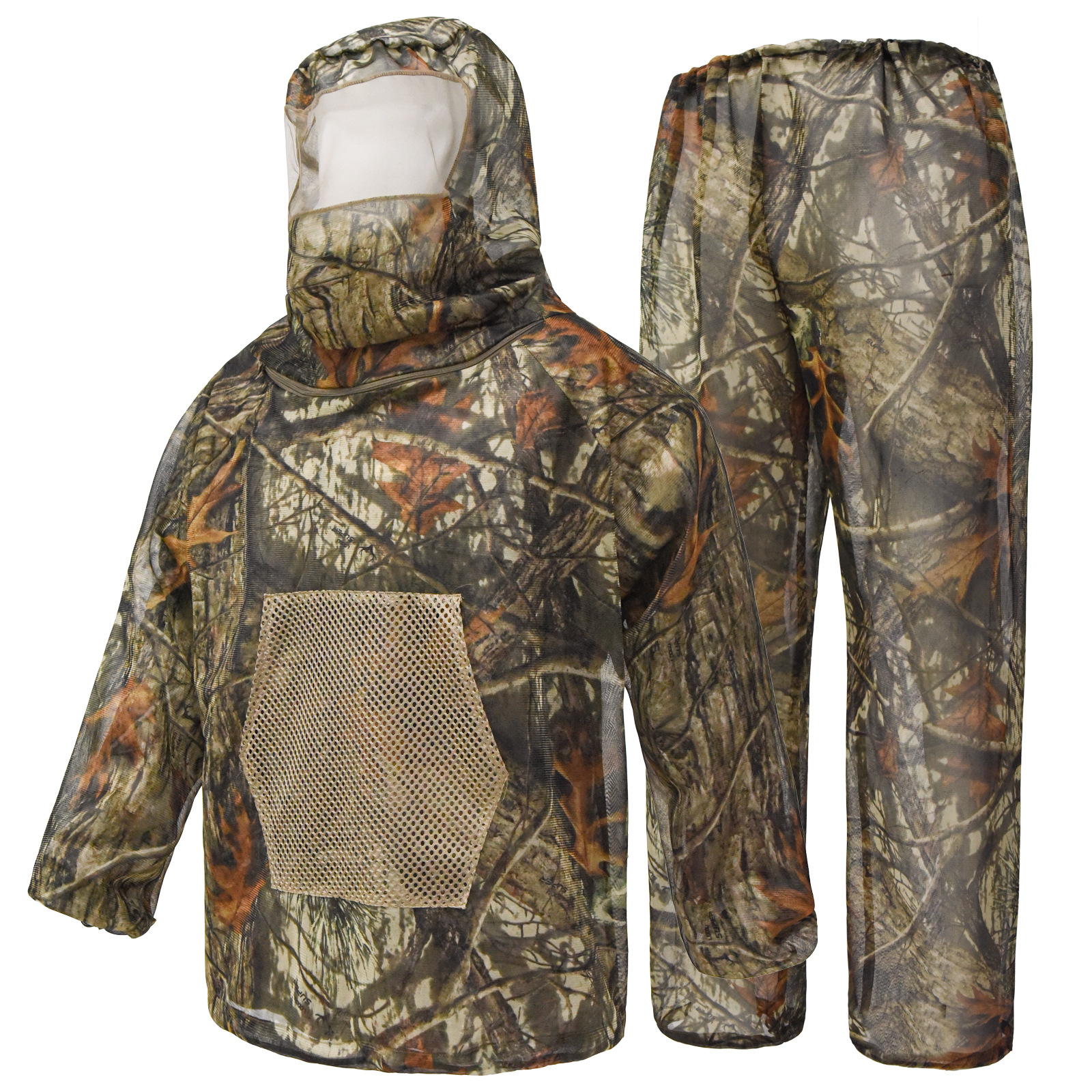 Legendary Ancient Tree Camouflage 2.0 Camouflage Mosquito Repellent Suit Ultra-Fine Mesh Hooded Ghillie Suit for Outdoor Hunting Camping Fishing and Beekeeping(XL/XXL) - Image 1