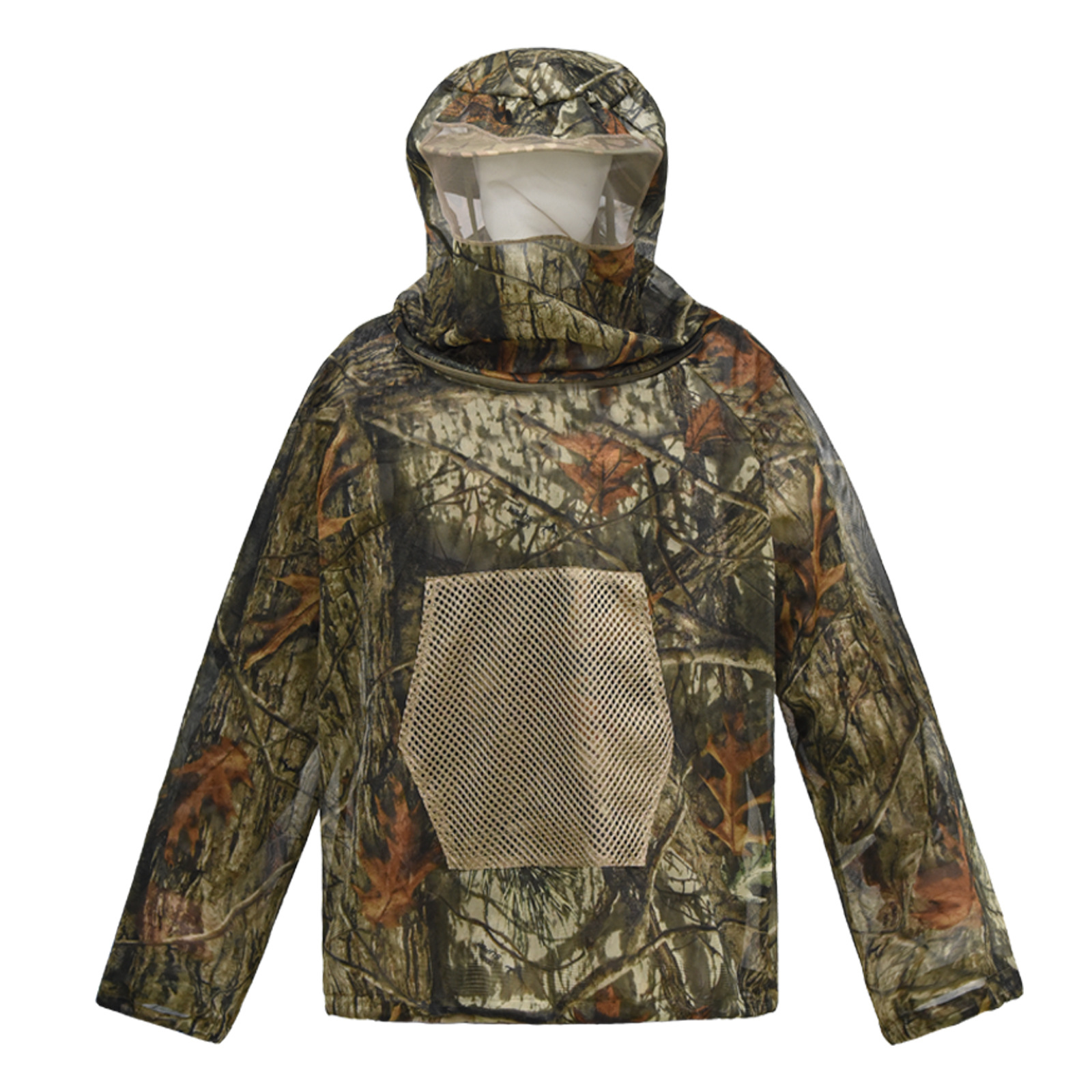 Desert Digital Camouflage Mosquito Repellent Suit Ultra-Fine Mesh Hooded Ghillie Suit for Outdoor Hunting Camping Fishing and Beekeeping(XL/XXL) - Image 2