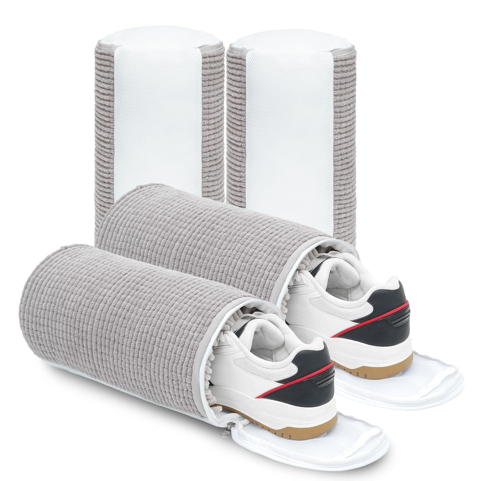 2 Pack Shoe Washing Bag for Washing Machine with 360-degree Cleaning Fibers, Protects Sneakers and Trainers, Laundry Care for Australian Homes - Image 1