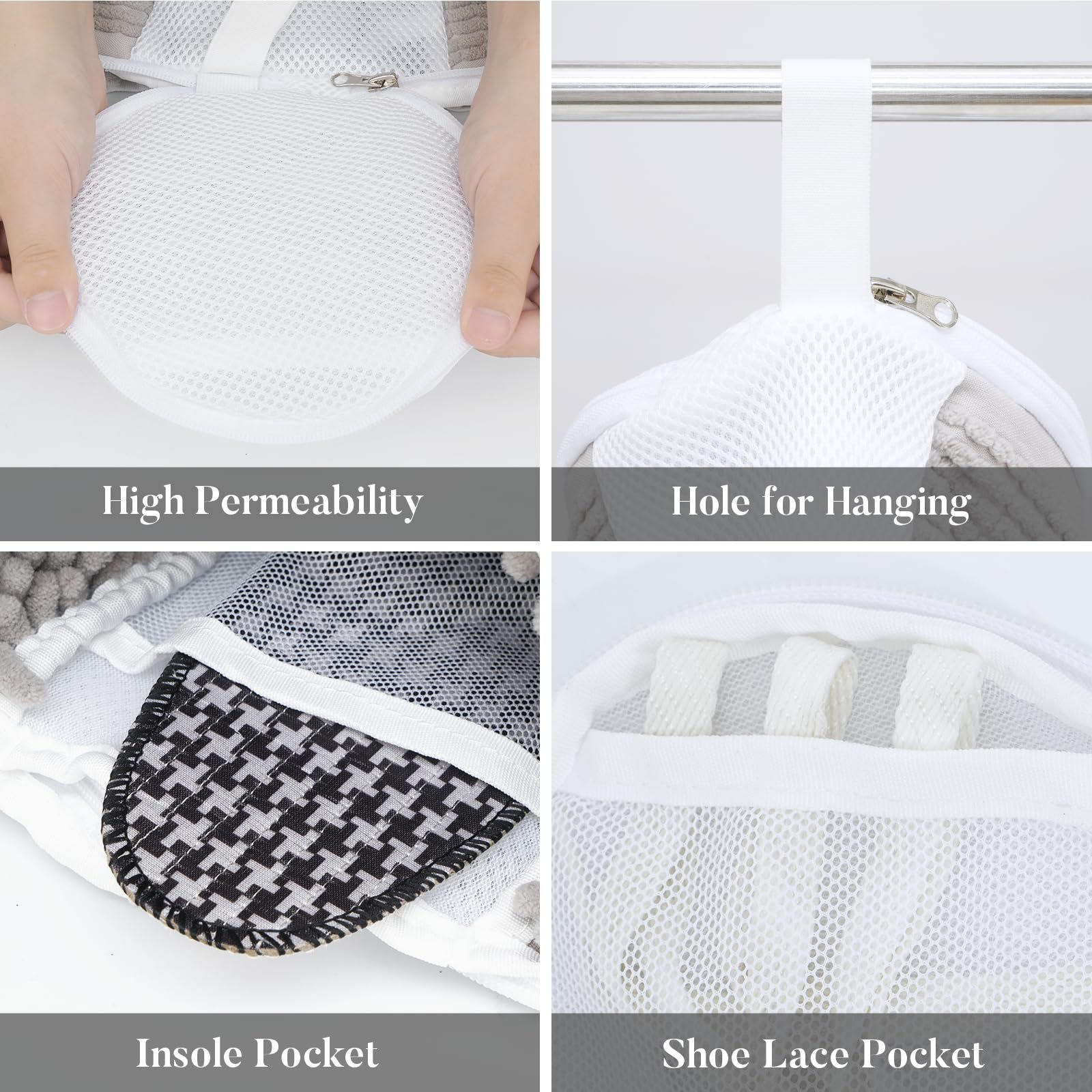 2 Pack Shoe Washing Bag for Washing Machine with 360-degree Cleaning Fibers, Protects Sneakers and Trainers, Laundry Care for Australian Homes - Image 3