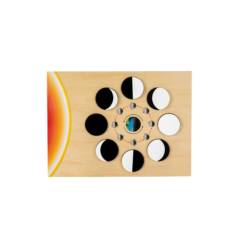 Lunar phase change 0.45 Educational Wooden Cognitive Matching Puzzle Toy for Kids Early Learning and Fine Motor Skill Development, Durable Preschool Accessory - Image 1