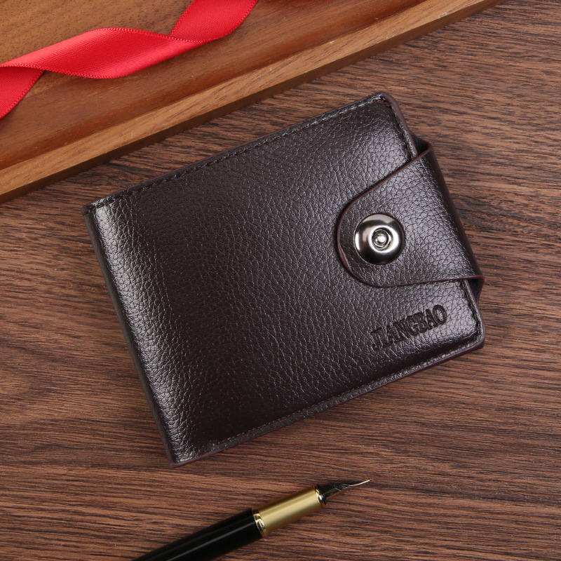 Coffee color Men's PU Leather Wallet with Magnetic Clasp and Zipper Pocket for Cards Cash and Coins Ideal for Daily Use in Australia - Image 1