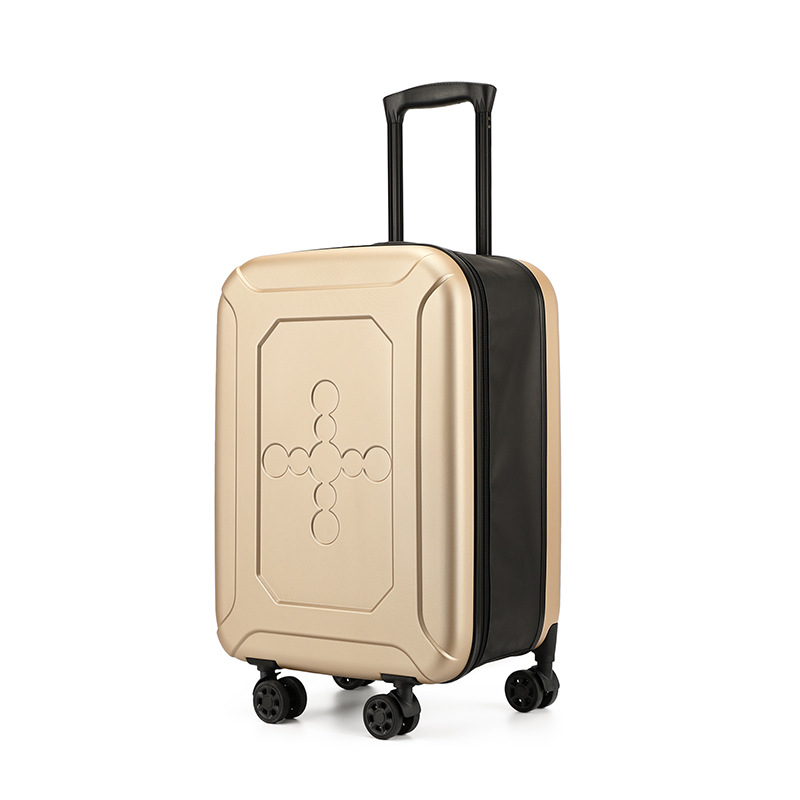 Rose gold 20 Inch Foldable Carry-on Suitcase Ultra Lightweight 2.1kg Hard Shell Luggage with 360 Spinner Wheels and Combination Lock for Australian Travel - Image 1