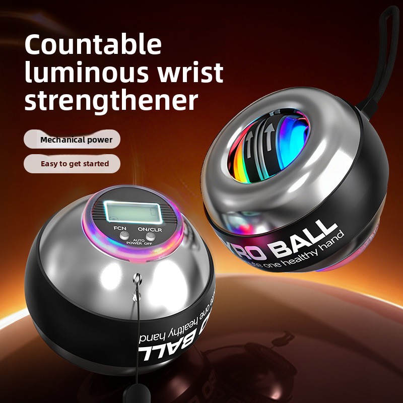 Blue LED Gyro Ball Wrist Power Trainer with Digital Counter and Auto-Start Zinc Alloy Core for Grip Strength and Stress Relief in Australian Homes - Image 2
