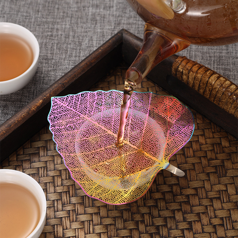 5-PCS Silver 304 Stainless Steel Bodhi Leaf Tea Strainer Creative Fine Mesh Tea Filter Infuser for Loose Leaf Tea Australian Home Tea Set Accessory - Image 4