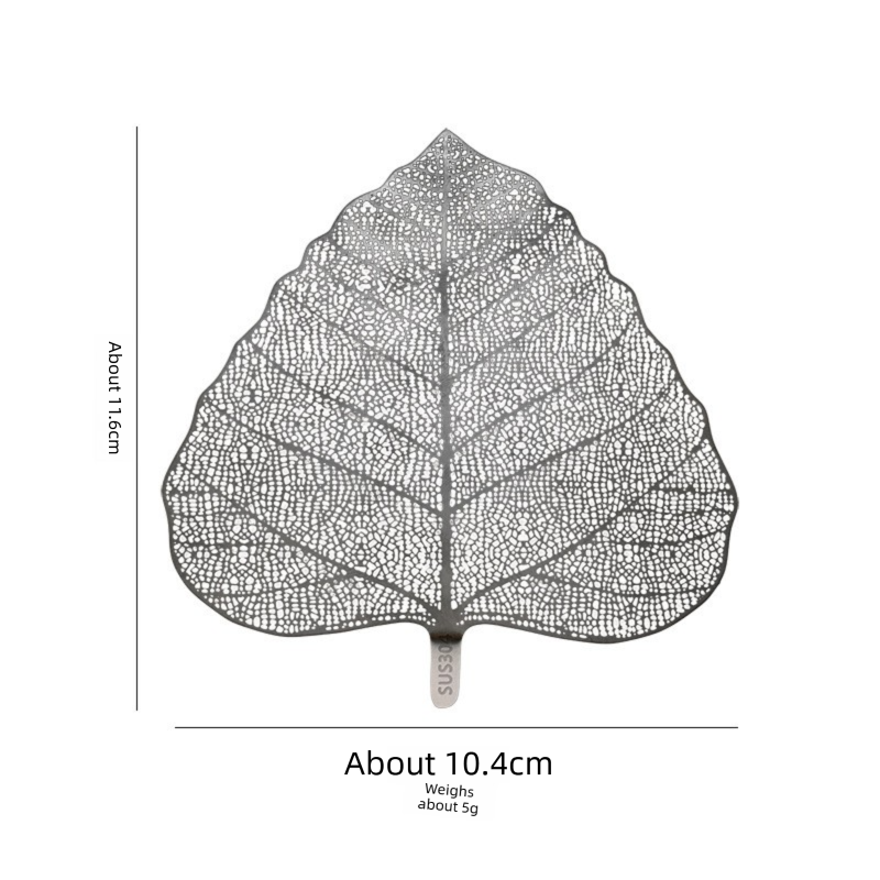 5-PCS Black 304 Stainless Steel Bodhi Leaf Tea Strainer Creative Fine Mesh Tea Filter Infuser for Loose Leaf Tea Australian Home Tea Set Accessory - Image 1