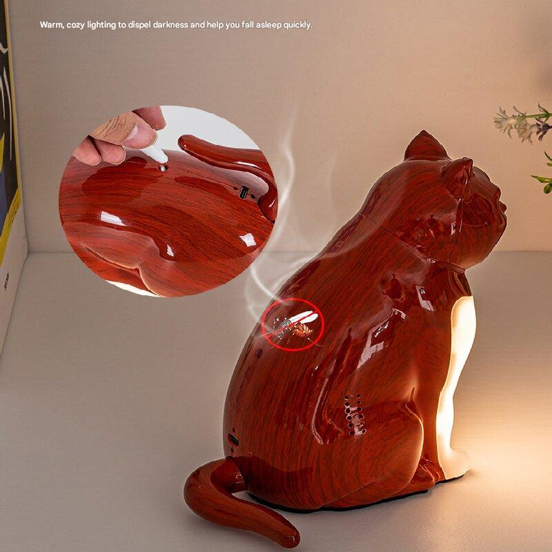 Red Lucky Cat Rechargeable Desk Lamp with Sound and Aromatherapy Function Remote Control Eye Care Night Light for Local Home Bedroom and Modern Living Areas - Image 3