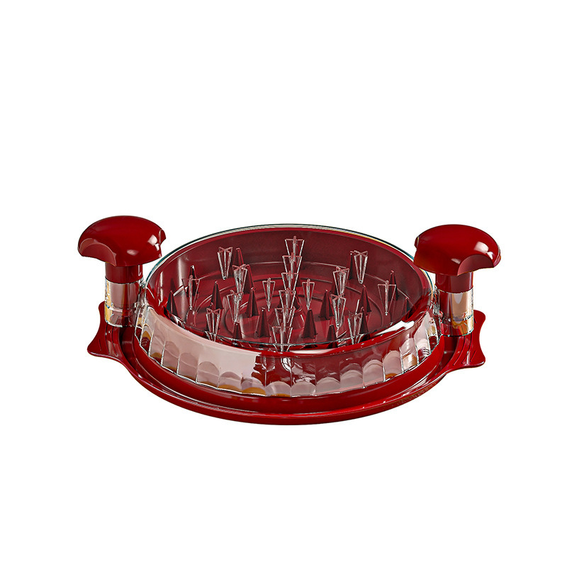 Wine red Manual Meat Shredder with Transparent Lid and 360 Degree Rotation for Kitchen Quick Meal Prep Professional Culinary Solution for Modern Households - Image 1