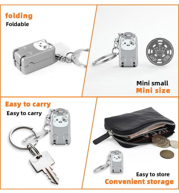 Small backpack style gun black Compact Folding Nail Clippers with Stainless Steel Blade and Keychain Design for Daily Use Local Standard Fit - Image 2