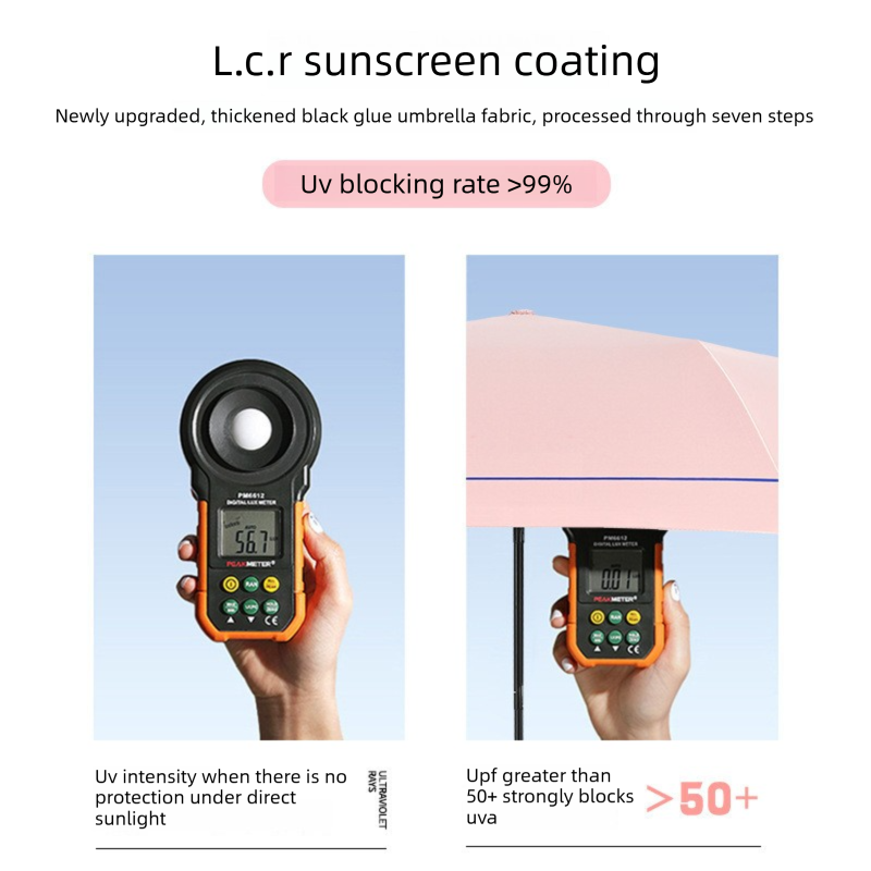Purple Compact Mini Umbrella with UPF50+ UV Protection and Lightweight Design for Daily Use in Urban and Outdoor Settings Local Standard Fit - Image 2