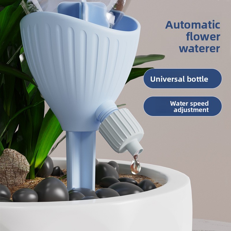 5-PCS White Automatic Plant Watering Spikes with Adjustable Flow Control Universal Fit 5 Pack for Indoor and Outdoor Potted Plants Reliable Gardening Solution for Local Homes - Image 2