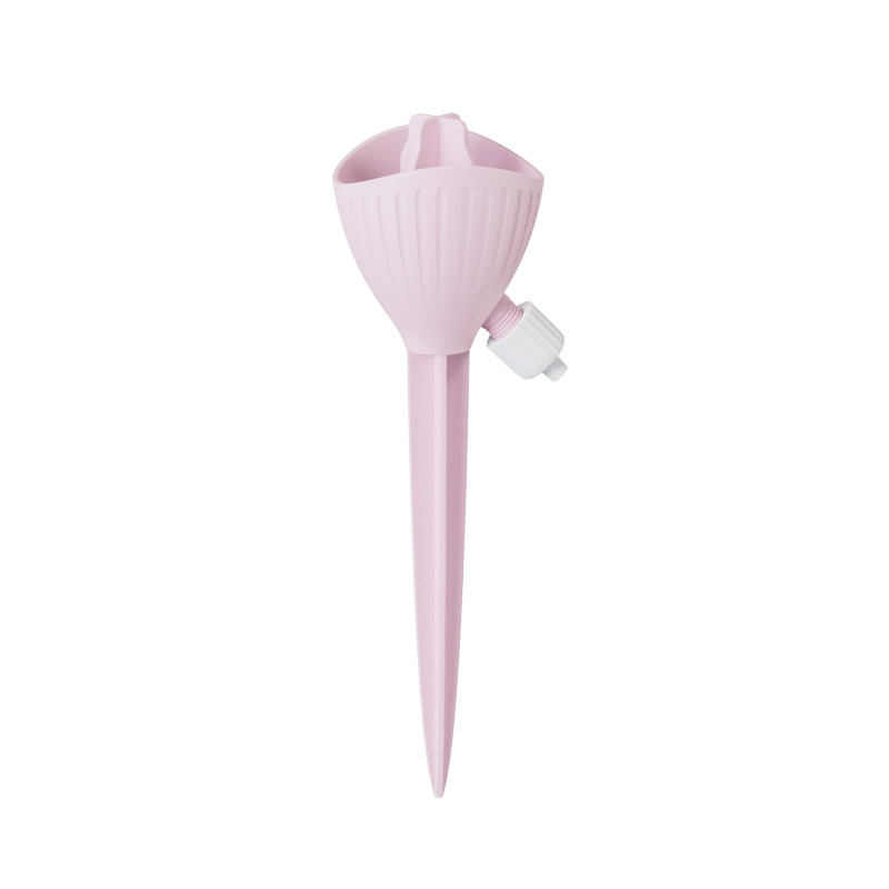 5-PCS Pink Automatic Plant Watering Spikes with Adjustable Flow Control Universal Fit 5 Pack for Indoor and Outdoor Potted Plants Reliable Gardening Solution for Local Homes - Image 1