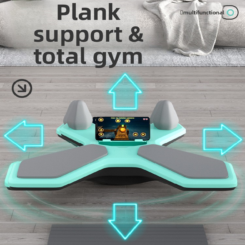Black Multi-functional Balance Board with Timer for Core Training and Fitness Entertainment, Home Workout Equipment for Abdominal Strength and Overall Conditioning - Image 3