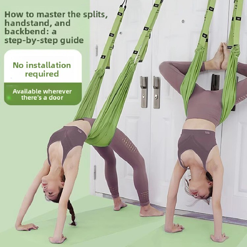 Purple Aerial Yoga Door Hanging Strap for Home Workouts Adjustable Stretch Band for Backbend Inversion and Flexibility Premium Standard Fit for Local Enthusiasts - Image 7