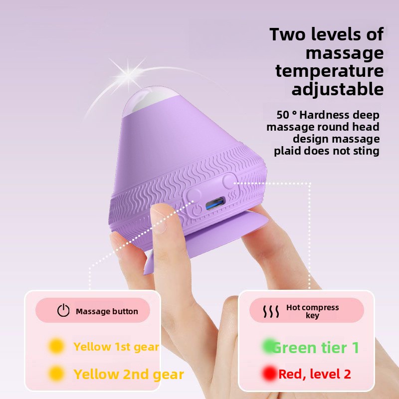 Blue Electric Suction Fascia Massage Ball with Heated Vibration Type-C Rechargeable Deep Muscle Relaxation Tool for Local Professionals and Modern Lifestyles - Image 4