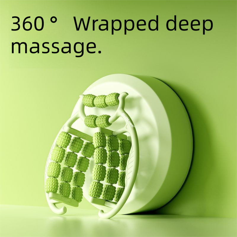 Blue 360-Degree Wrap Around Leg Roller Massager with 29 Acupressure Points for Muscle Recovery and Body Shaping Essential Tool for Local Home Workouts - Image 4