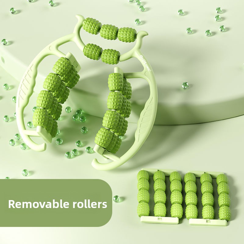 Green 360-Degree Wrap Around Leg Roller Massager with 29 Acupressure Points for Muscle Recovery and Body Shaping Essential Tool for Local Home Workouts - Image 1