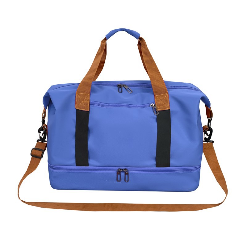 Royal blue Large Capacity Travel Duffel Bag for Women with Yoga Mat Holder and Shoe Compartment Water Resistant Weekend Bag Ideal for Local Gym and Travel Use - Image 1