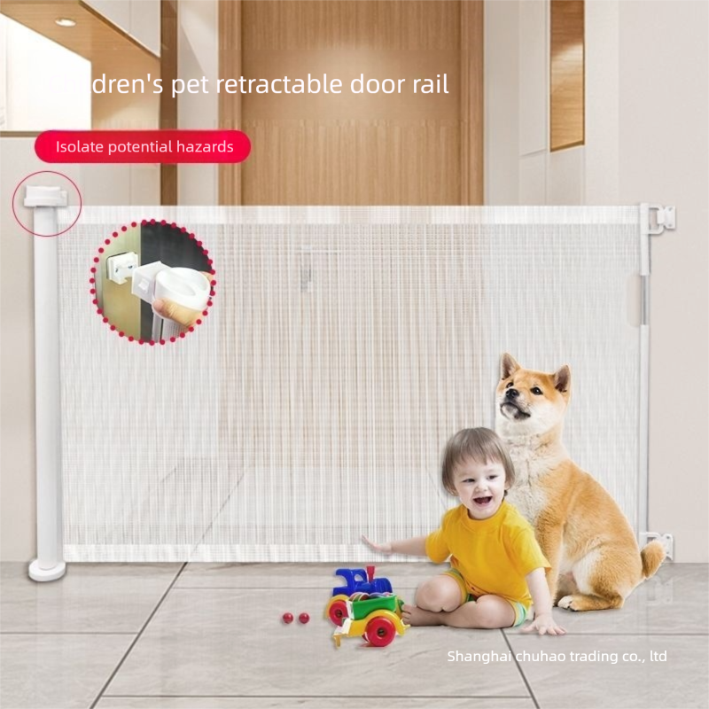 Black Retractable Baby Safety Gate and Pet Barrier Extra Wide 300cm for Stairs and Doorways No Drill Mesh In-Home Protection Solution for Local Families - Image 3