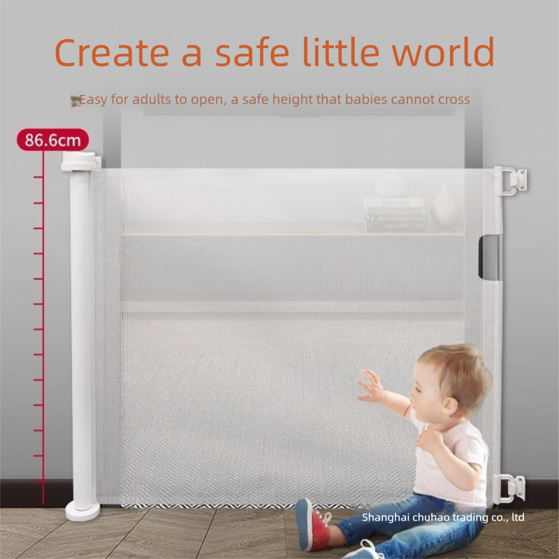 Black Retractable Baby Safety Gate and Pet Barrier Extra Wide 300cm for Stairs and Doorways No Drill Mesh In-Home Protection Solution for Local Families - Image 4