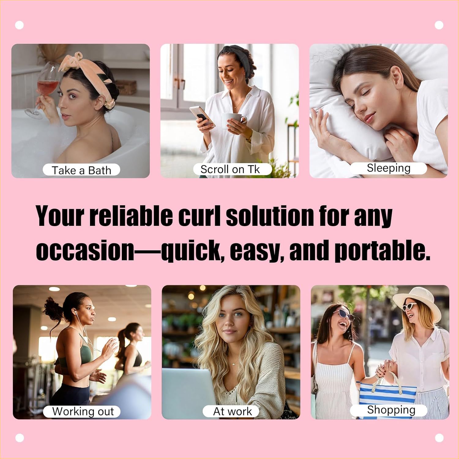 Coffee brown Heatless Hair Curler Set with Bowtie Ribbon for Natural Big Waves Damage-Free Overnight Hair Styling Essential for Your Local Modern Lifestyle - Image 4