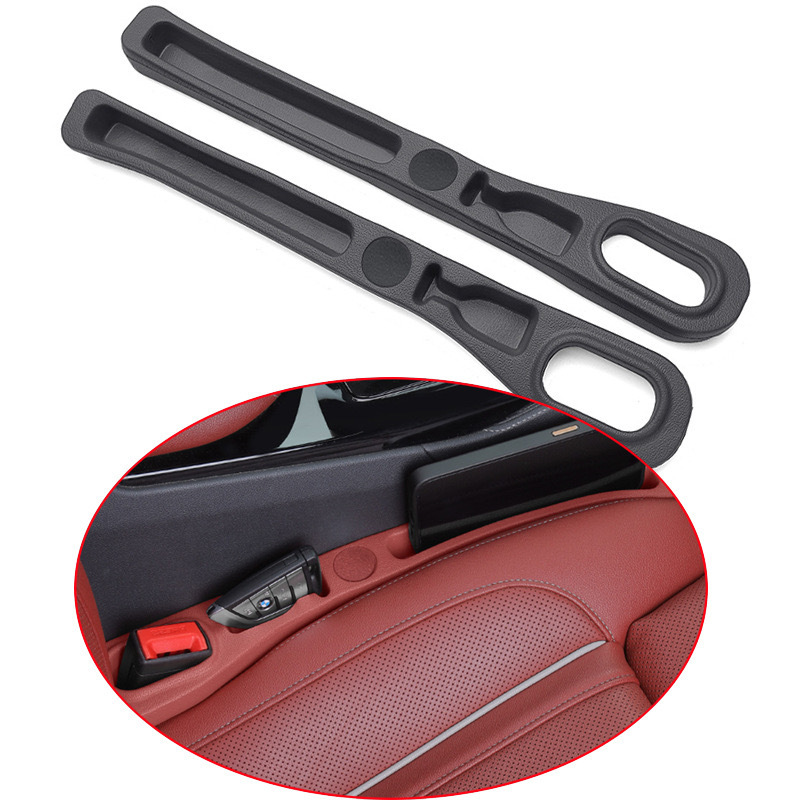 Beige Car Seat Gap Filler Strip with Integrated Storage Slot Universal Interior Organizer for Mobile Phones and Keys Safety Solution for Local Drivers - Image 4