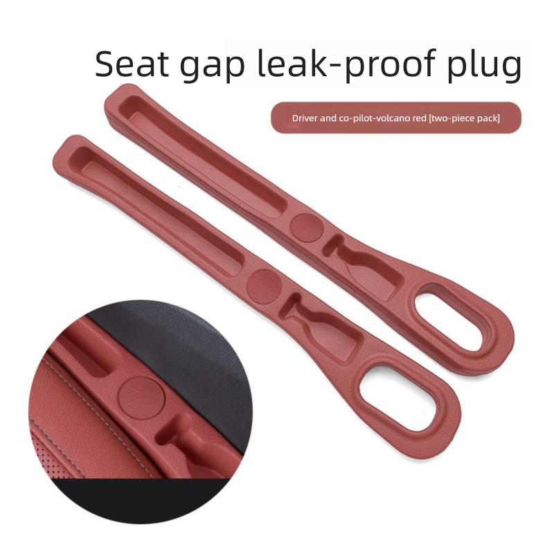 Red Car Seat Gap Filler Strip with Integrated Storage Slot Universal Interior Organizer for Mobile Phones and Keys Safety Solution for Local Drivers - Image 1