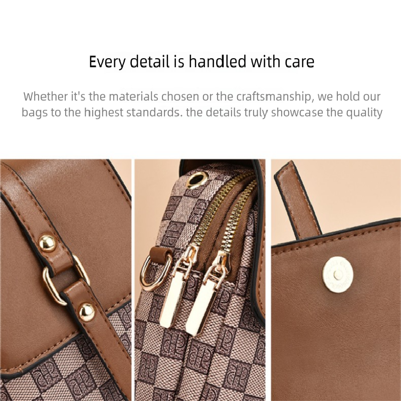Coffee and earthy brown Women's Mini Crossbody Phone Bag Compact PU Leather with Multiple Pockets and Headphone Port for Daily Travel Stylish Hands-Free Storage for Local Fashion - Image 2