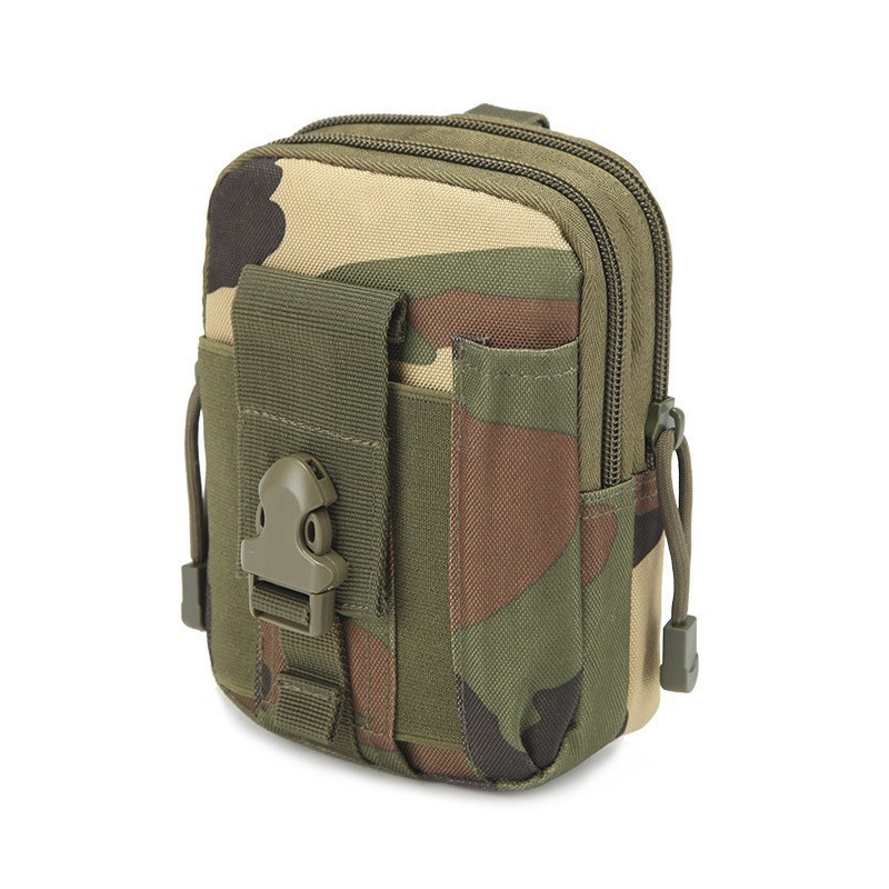 Jungle camouflage Tactical Molle Waist Bag Waterproof Phone Pouch for 6 inch Smartphones Compact Large Capacity Belt Loop Organizer for Local Outdoor Adventurers - Image 1
