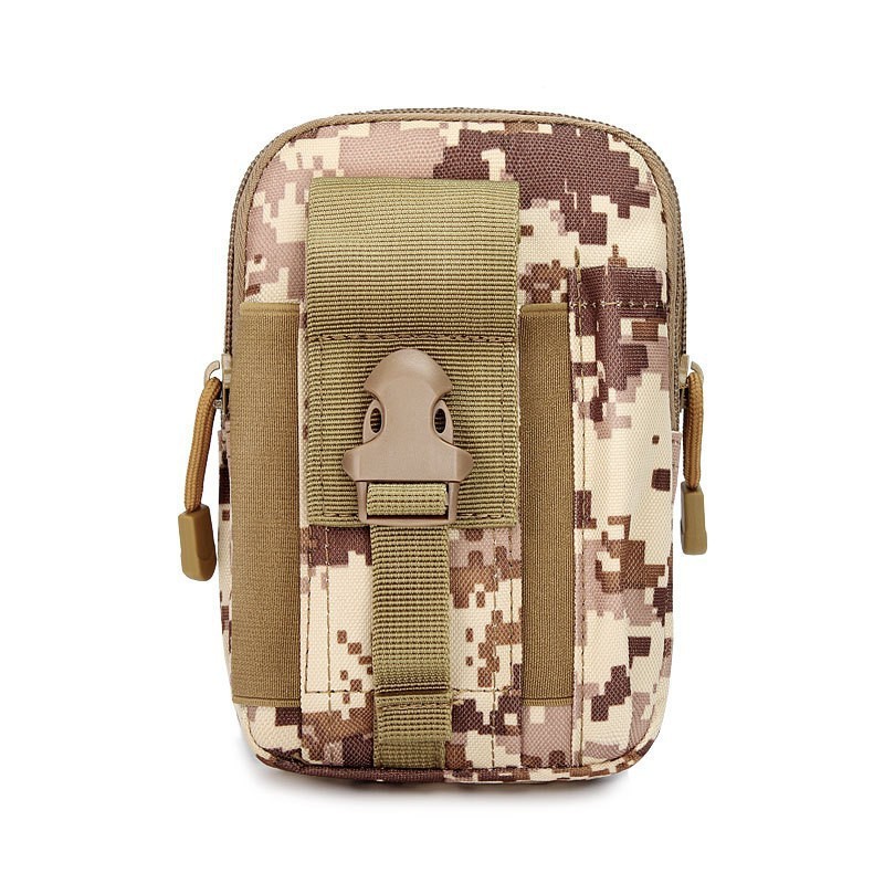 Desert Digital Tactical Molle Waist Bag Waterproof Phone Pouch for 6 inch Smartphones Compact Large Capacity Belt Loop Organizer for Local Outdoor Adventurers - Image 1