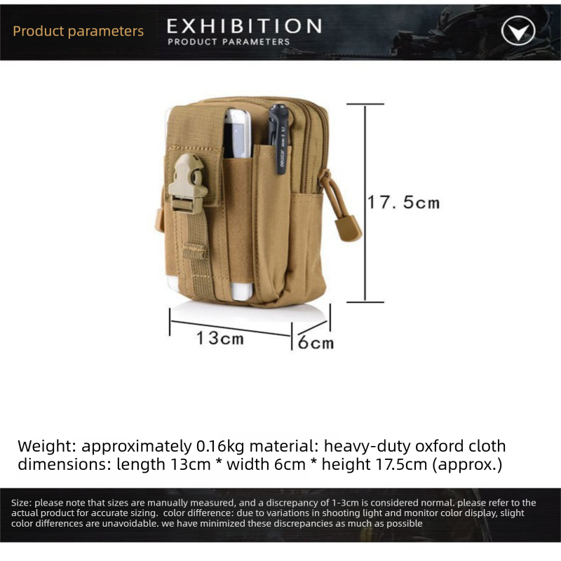 Sansha Camouflage Tactical Molle Waist Bag Waterproof Phone Pouch for 6 inch Smartphones Compact Large Capacity Belt Loop Organizer for Local Outdoor Adventurers - Image 4