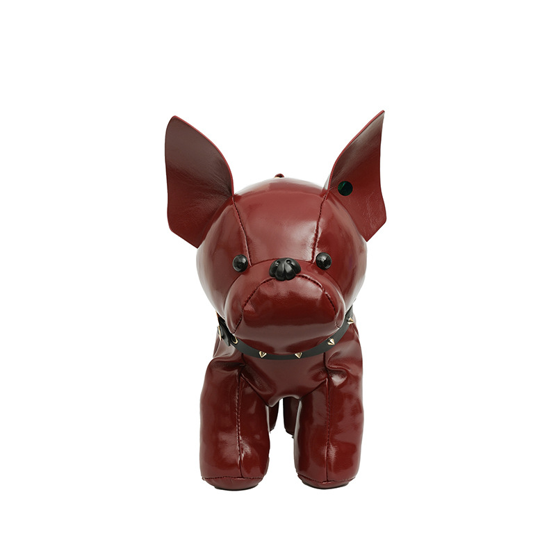 Red French Bulldog Shaped Crossbody Bag PU Leather Animal Design for Daily Outings Fashionable and Lightweight Accessory for Local Trendy Women - Image 1